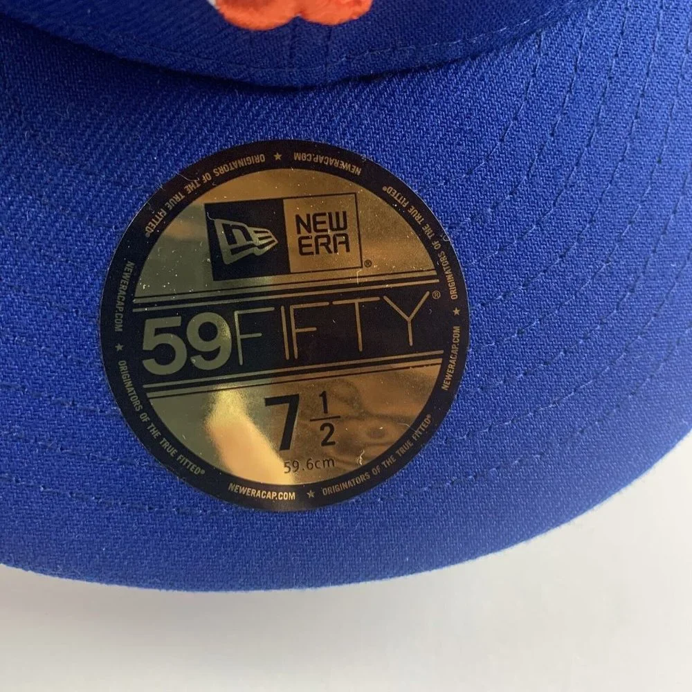 New Era 59FIFTY Cap/Hat Men's 7.5‎ Blue New York Mets Alternate MLB Fitted S8367